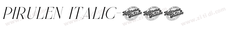 Pirulen Italic字体转换 Pirulen Italic字体转换